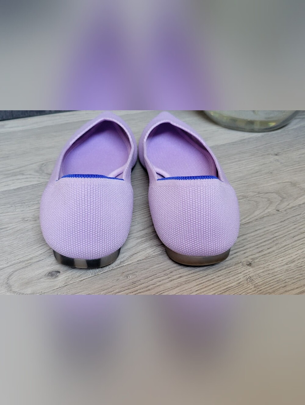 Rothy's The Point Soft Orchid Lilac & Tortoise Sole Flats, Women US 8.5 EU 39 - Picture 6 of 16